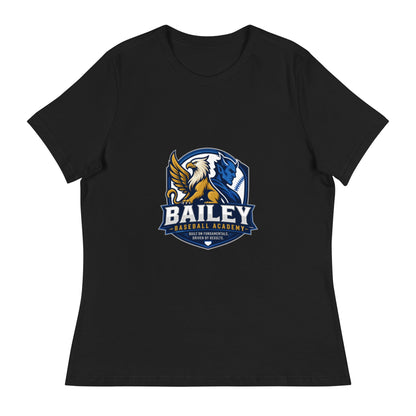 Performance | Women's Relaxed T Shirt | Bailey Baseball Academy | Shield Logo