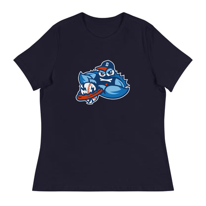 Performance | Women's Relaxed T Shirt | Bellport BlueClaws | Mascot Logo