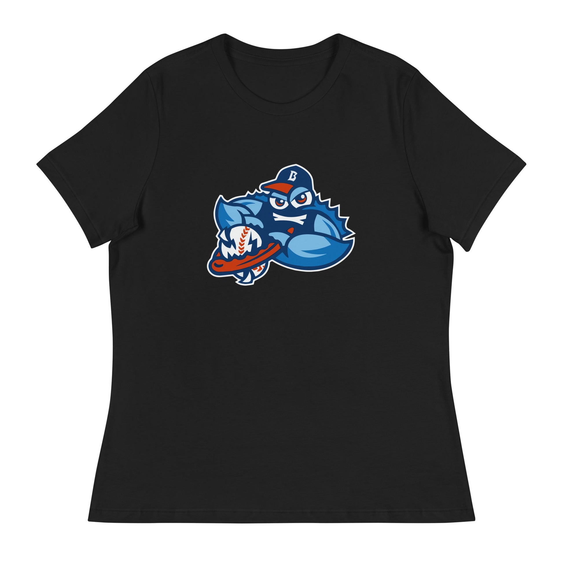 Performance | Women's Relaxed T Shirt | Bellport BlueClaws | Mascot Logo