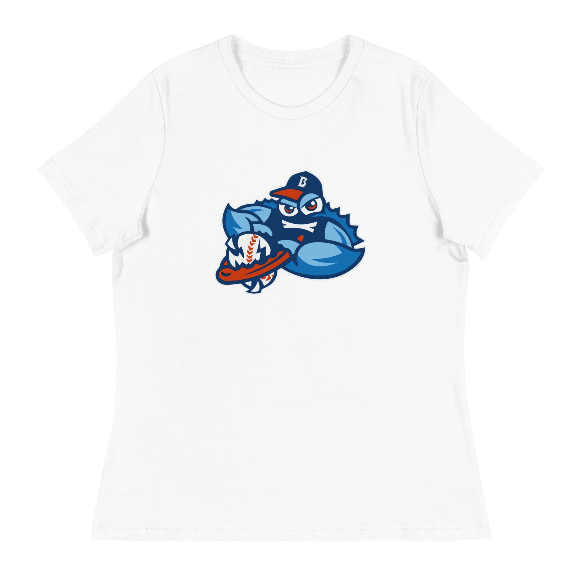 Performance | Women's Relaxed T Shirt | Bellport BlueClaws | Mascot Logo