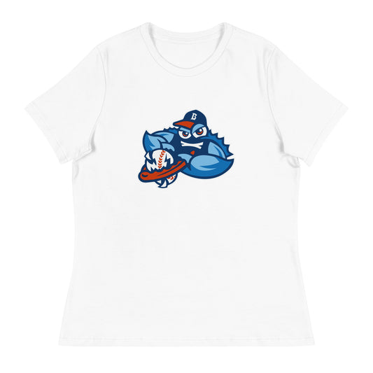 Performance | Women's Relaxed T Shirt | Bellport BlueClaws | Mascot Logo