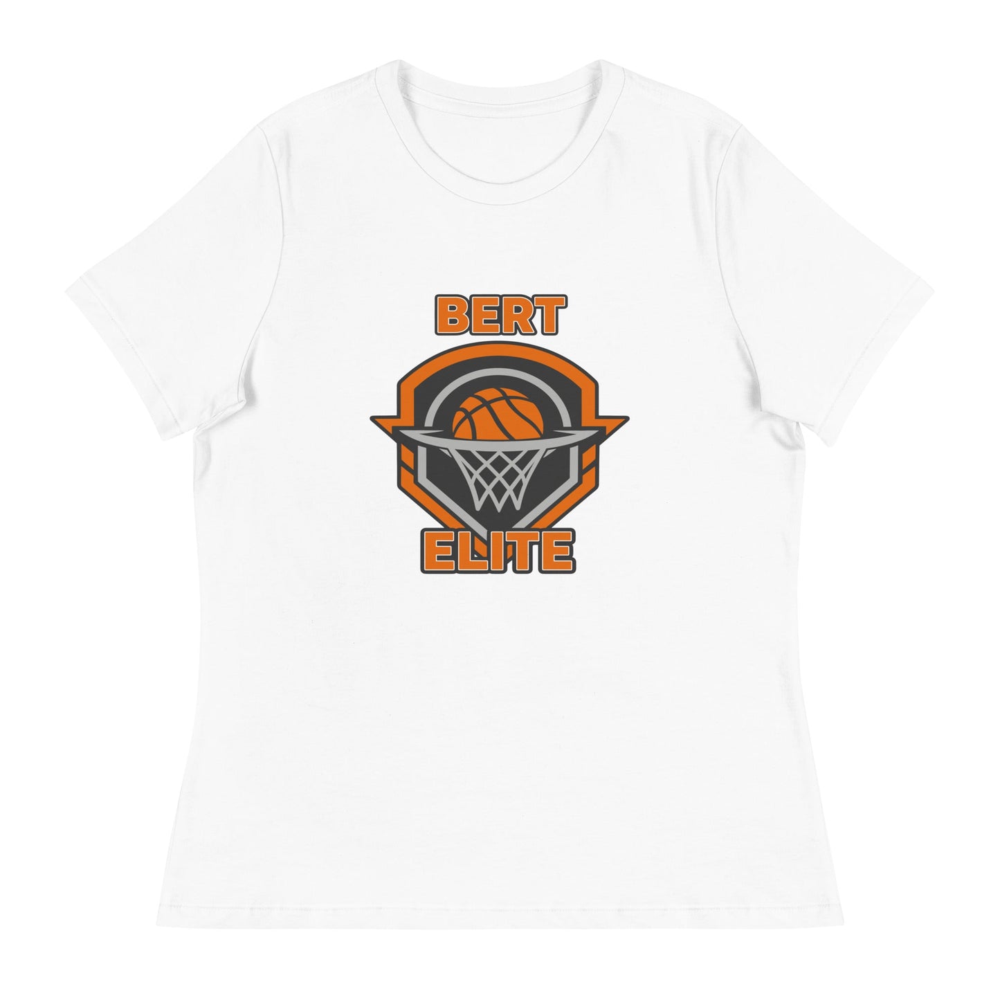 Performance | Women's Relaxed T Shirt | Bert Elite AAU | Hoop Badge Logo