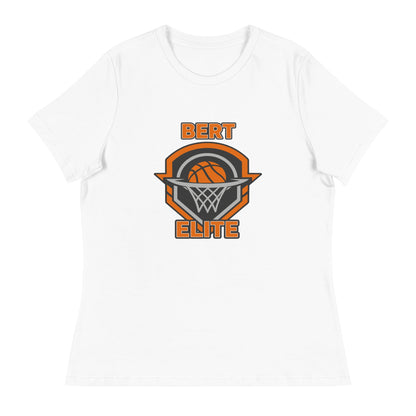 Performance | Women's Relaxed T Shirt | Bert Elite AAU | Hoop Badge Logo
