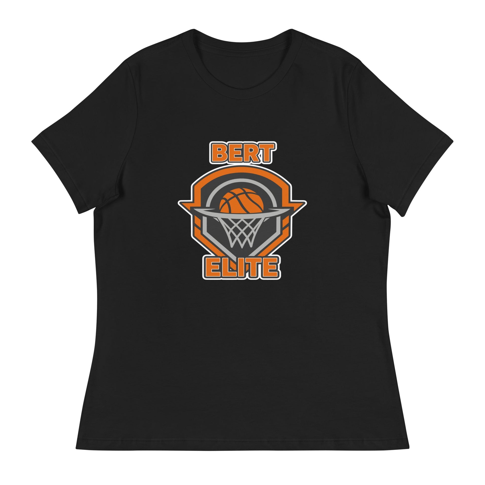 Performance | Women's Relaxed T Shirt | Bert Elite AAU | Hoop Badge Logo