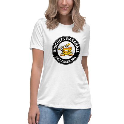 Performance | Women's Relaxed T Shirt | Biscuits Baseball MCLL | Mascot Logo
