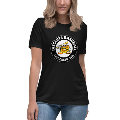 Performance | Women's Relaxed T Shirt | Biscuits Baseball MCLL | Mascot Logo