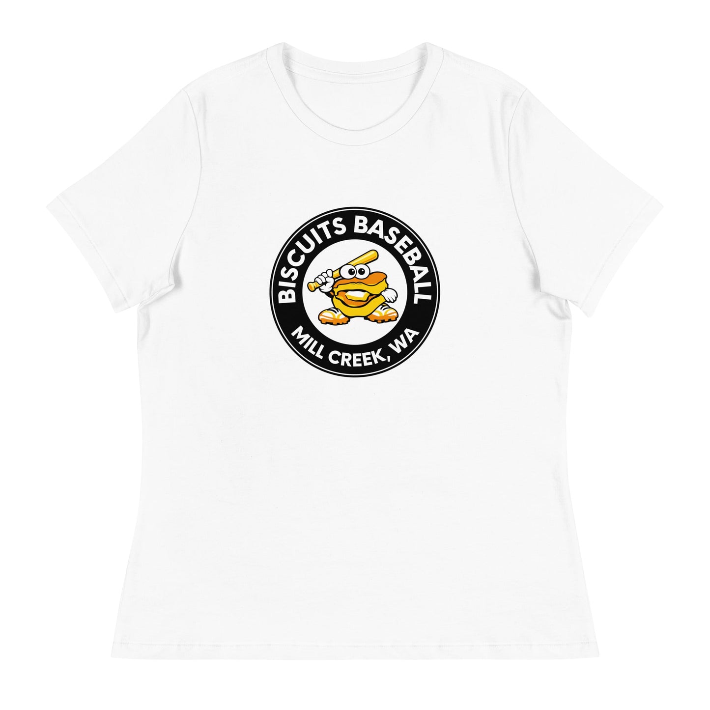 Performance | Women's Relaxed T Shirt | Biscuits Baseball MCLL | Mascot Logo