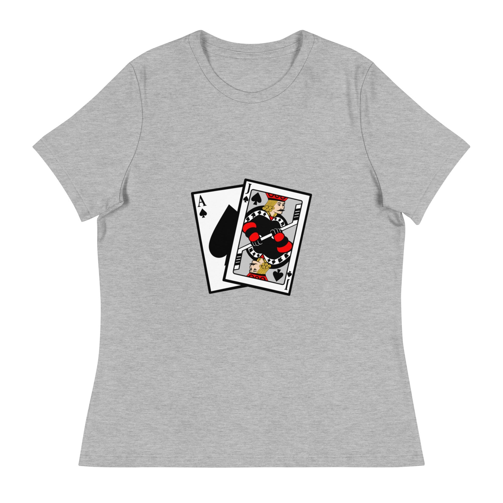 Performance | Women's Relaxed T Shirt | Blackjack’s Roller Hockey | Royal Spade Crest Logo
