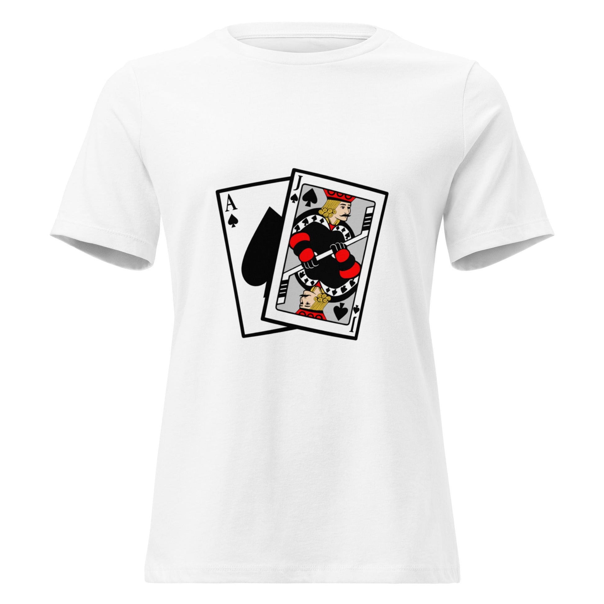 Performance | Women's Relaxed T Shirt | Blackjack’s Roller Hockey | Royal Spade Crest Logo