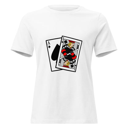 Performance | Women's Relaxed T Shirt | Blackjack’s Roller Hockey | Royal Spade Crest Logo