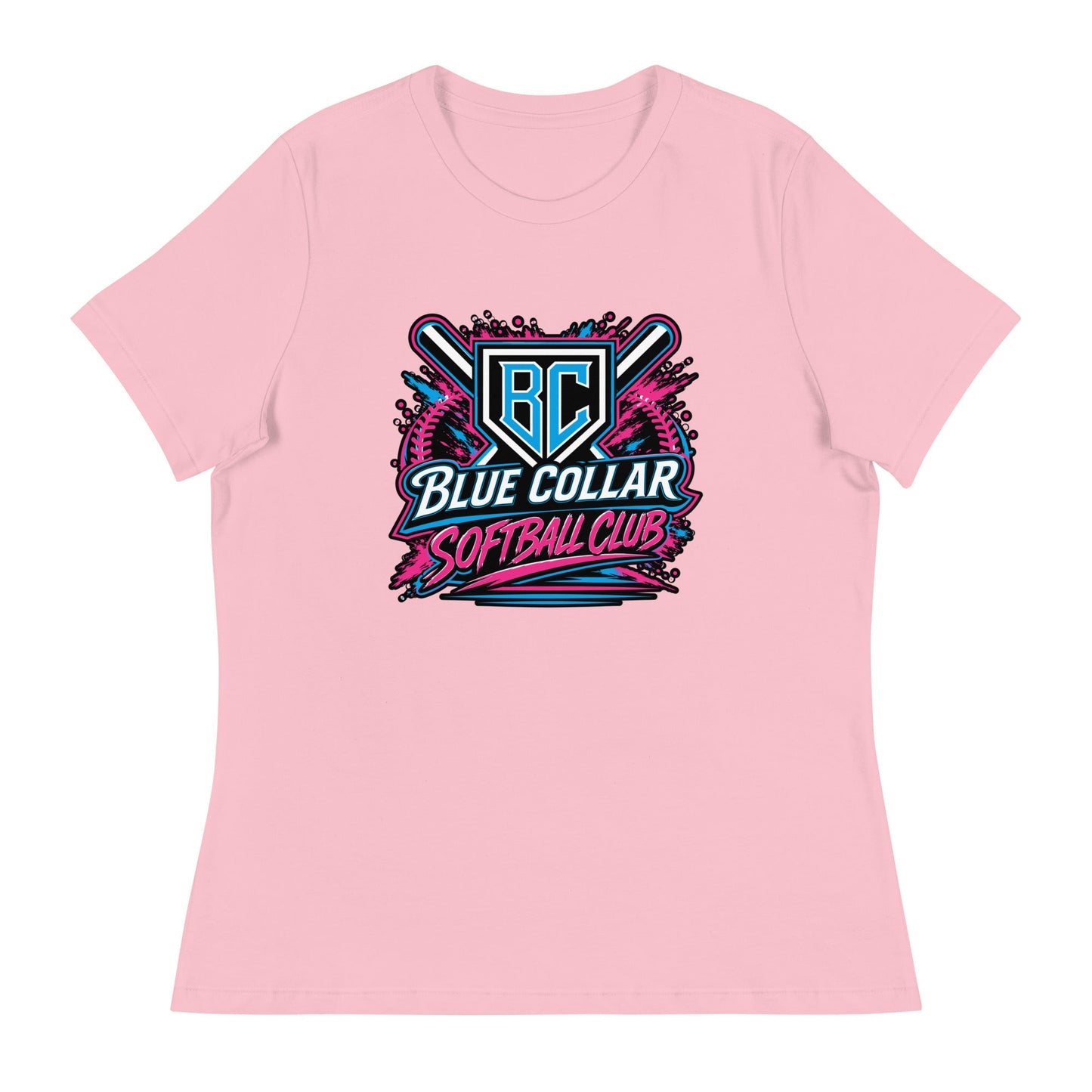 Performance | Women's Relaxed T Shirt | Blue Collar Softball 2034 | Athletics Logo