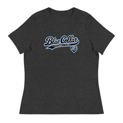 Performance | Women's Relaxed T Shirt | Blue Collar Softball 2034 | Foundry Logo