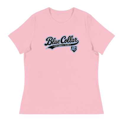 Performance | Women's Relaxed T Shirt | Blue Collar Softball 2034 | Foundry Logo