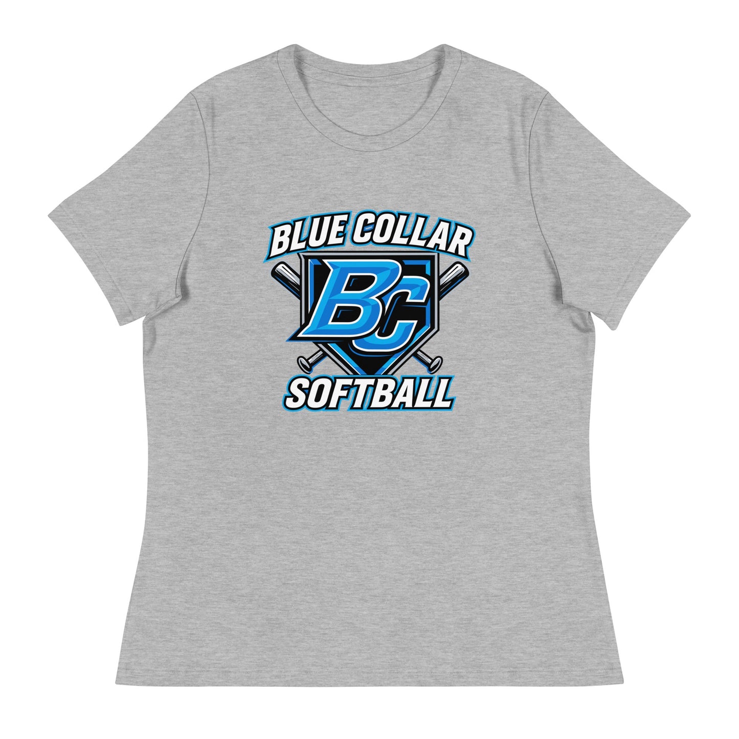Performance | Women's Relaxed T Shirt | Blue Collar Softball 2034 | Shield Logo