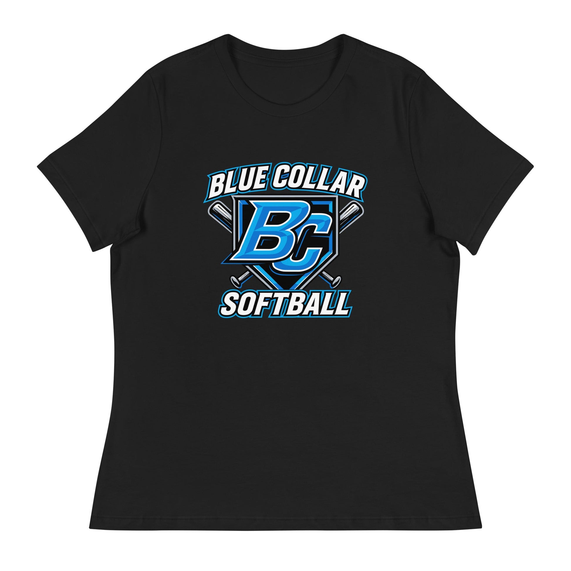 Performance | Women's Relaxed T Shirt | Blue Collar Softball 2034 | Shield Logo