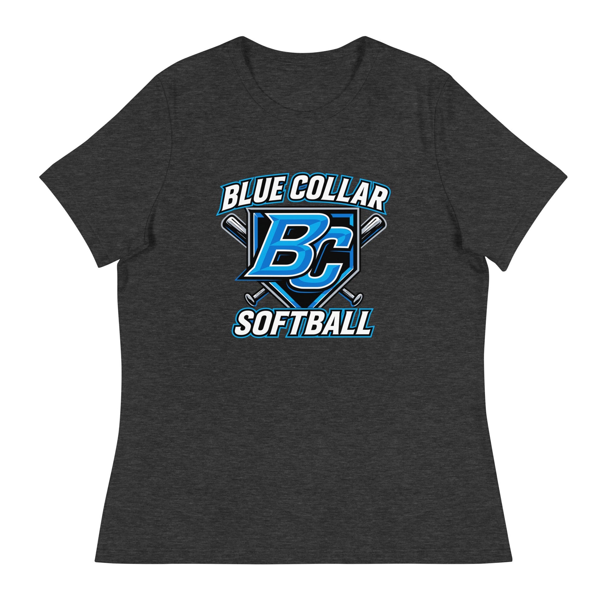 Performance | Women's Relaxed T Shirt | Blue Collar Softball 2034 | Shield Logo