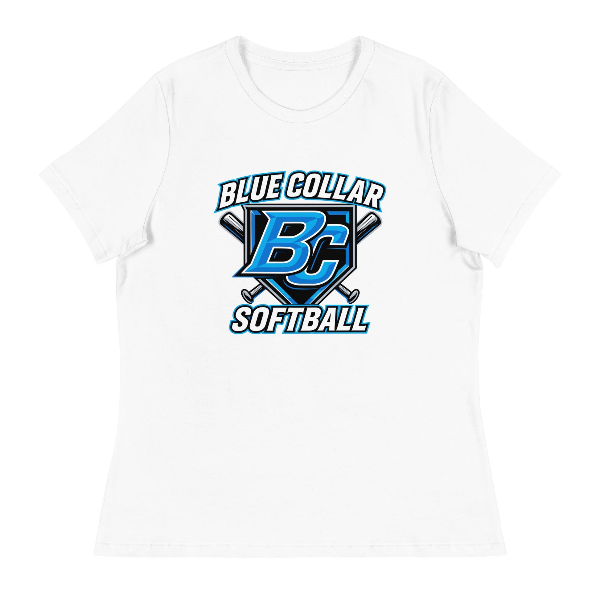Performance | Women's Relaxed T Shirt | Blue Collar Softball 2034 | Shield Logo