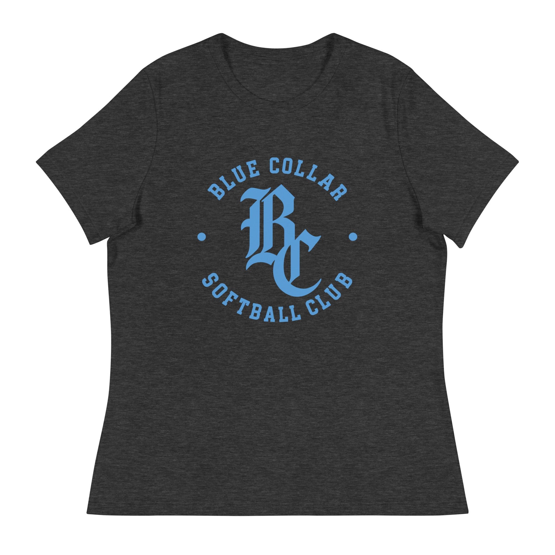 Performance | Women's Relaxed T Shirt | Blue Collar Softball 2034 | Varsity Logo