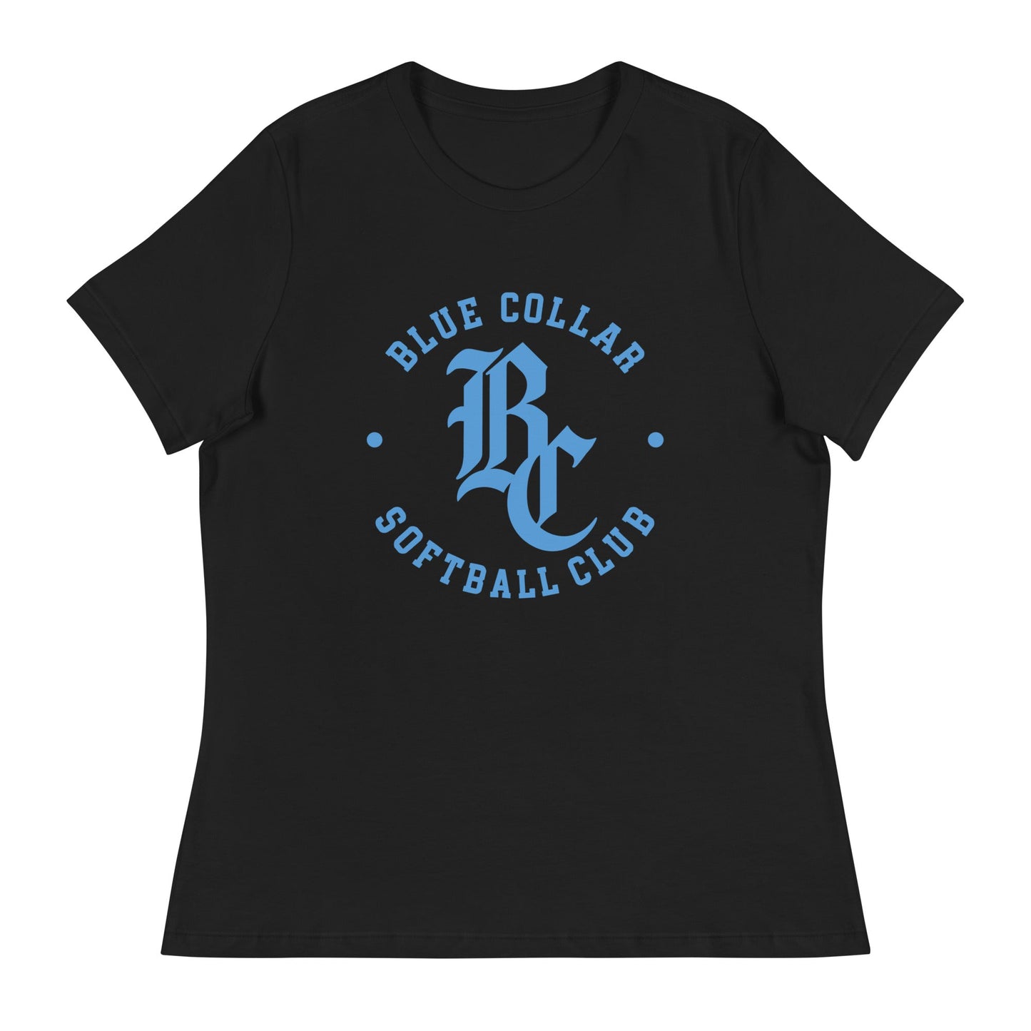 Performance | Women's Relaxed T Shirt | Blue Collar Softball 2034 | Varsity Logo