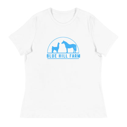 Performance | Women's Relaxed T Shirt | Blue Hill Farm | Emblem Logo