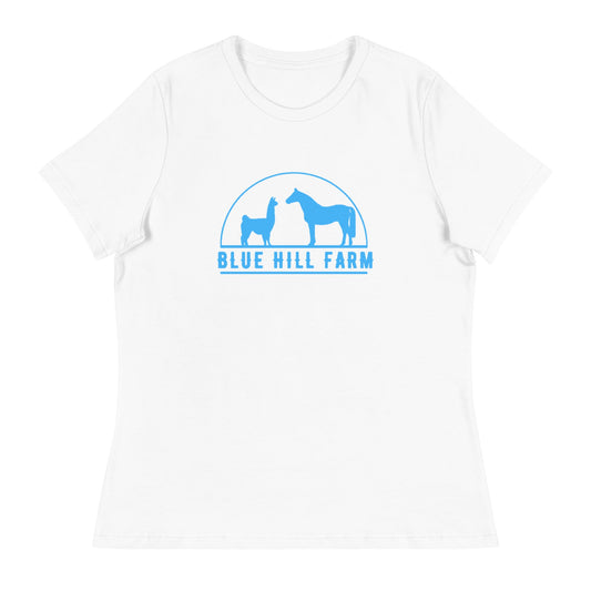 Performance | Women's Relaxed T Shirt | Blue Hill Farm | Emblem Logo