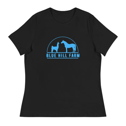 Performance | Women's Relaxed T Shirt | Blue Hill Farm | Emblem Logo