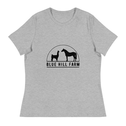 Performance | Women's Relaxed T Shirt | Blue Hill Farm | Highland Silhouette Logo