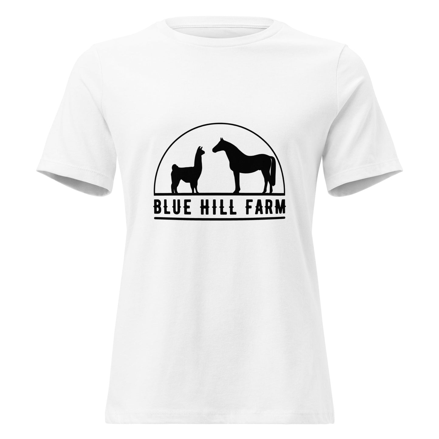 Performance | Women's Relaxed T Shirt | Blue Hill Farm | Highland Silhouette Logo