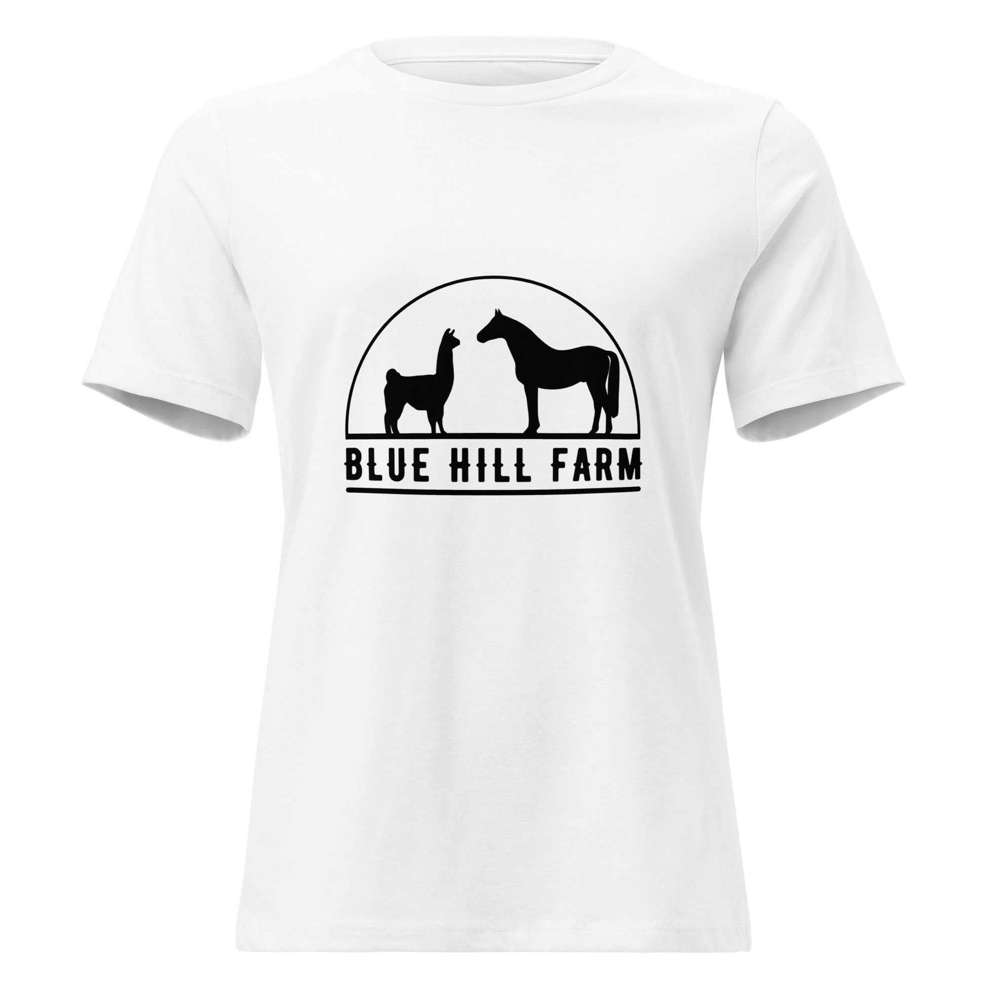Performance | Women's Relaxed T Shirt | Blue Hill Farm | Highland Silhouette Logo