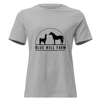 Performance | Women's Relaxed T Shirt | Blue Hill Farm | Highland Silhouette Logo