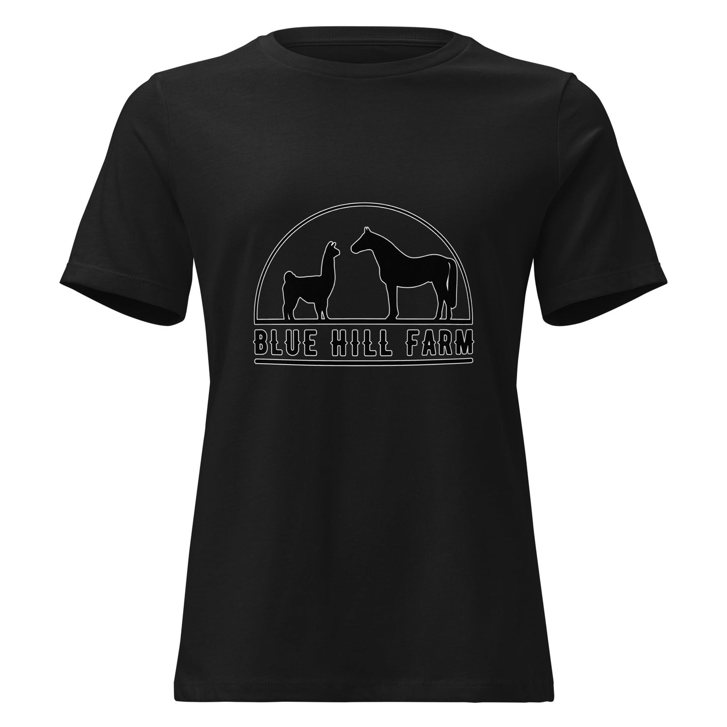 Performance | Women's Relaxed T Shirt | Blue Hill Farm | Highland Silhouette Logo