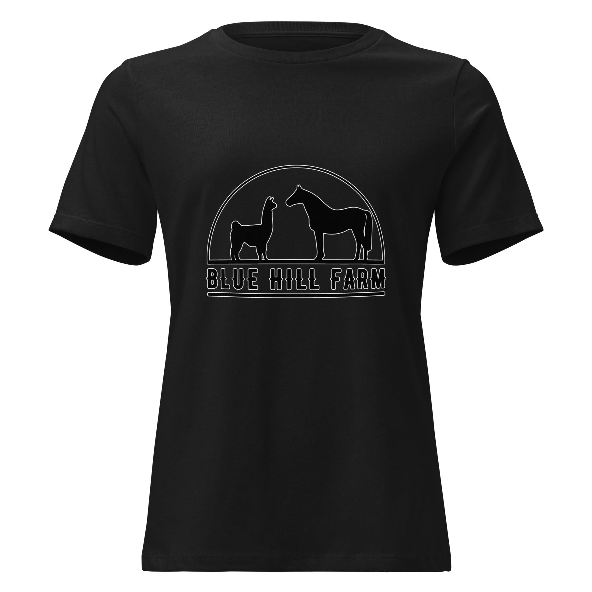 Performance | Women's Relaxed T Shirt | Blue Hill Farm | Highland Silhouette Logo