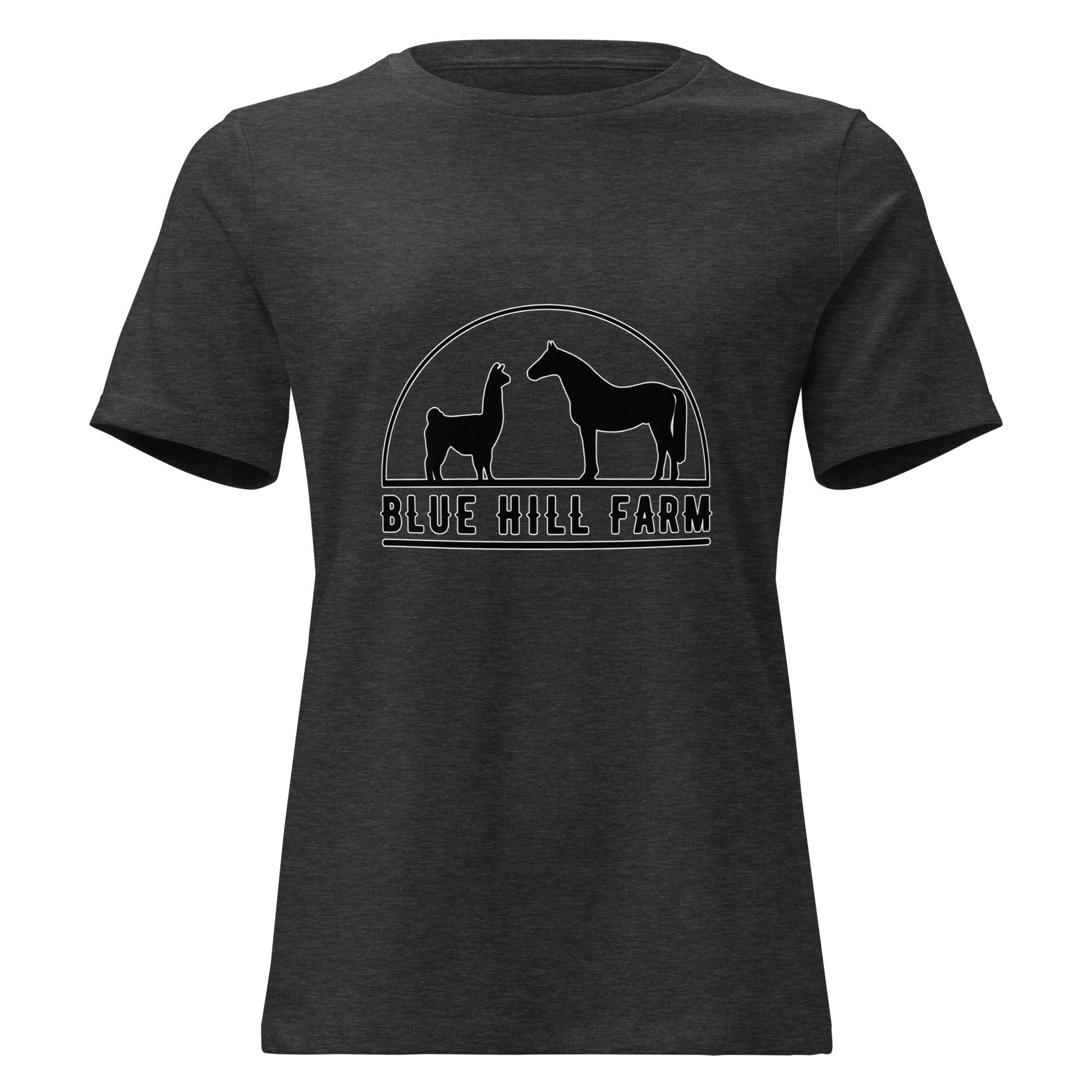 Performance | Women's Relaxed T Shirt | Blue Hill Farm | Highland Silhouette Logo