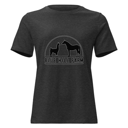 Performance | Women's Relaxed T Shirt | Blue Hill Farm | Highland Silhouette Logo