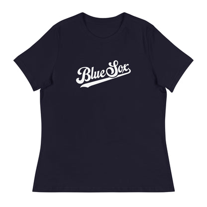 Performance | Women's Relaxed T Shirt | Blue Sox | Script Logo