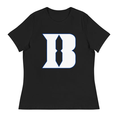 Performance | Women's Relaxed T Shirt | Blueblacks Football Club | Crest Logo