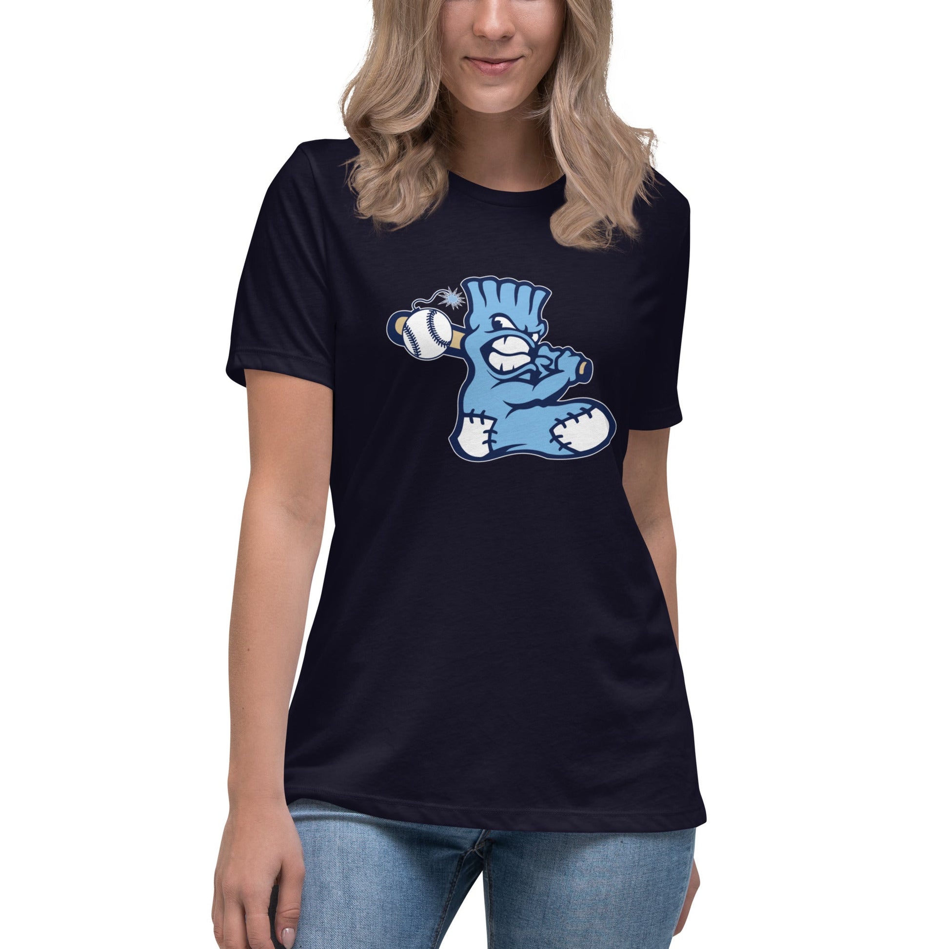 Performance | Women's Relaxed T Shirt | BombSox Baseball | Mascot Logo