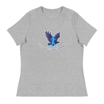 Performance | Women's Relaxed T Shirt | Bowdoinham Rebel Runners | Aerial Runner Emblem Logo