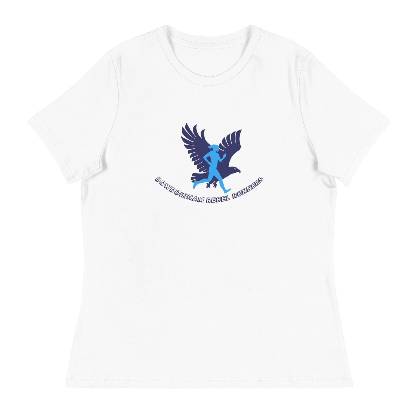 Performance | Women's Relaxed T Shirt | Bowdoinham Rebel Runners | Emblem Logo