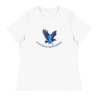 Performance | Women's Relaxed T Shirt | Bowdoinham Rebel Runners | Emblem Logo