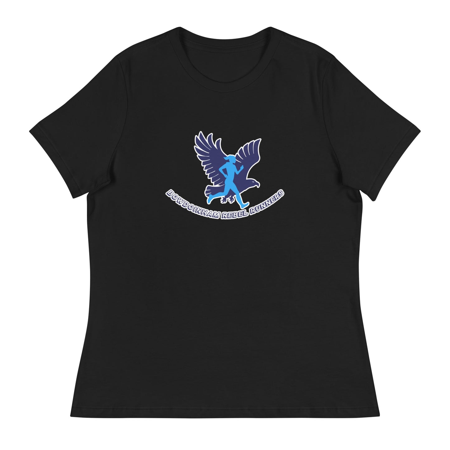 Performance | Women's Relaxed T Shirt | Bowdoinham Rebel Runners | Emblem Logo