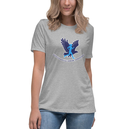 Performance | Women's Relaxed T Shirt | Bowdoinham Rebel Runners | Emblem Logo