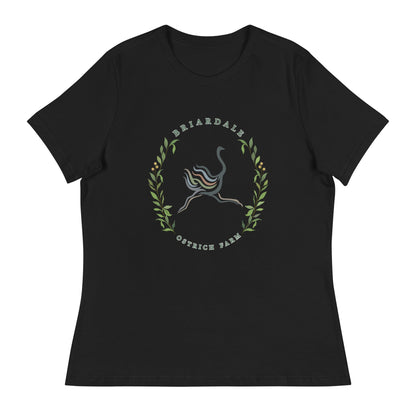 Performance | Women's Relaxed T Shirt | Briardale Ostrich Farm | Crest Logo