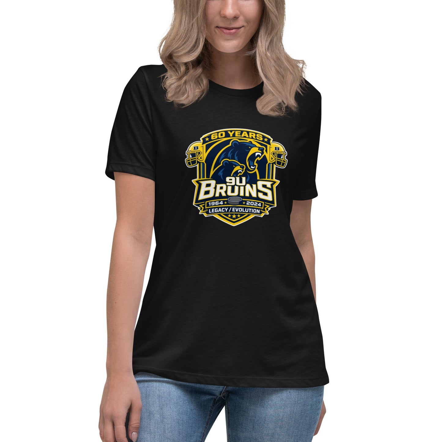 Performance | Women's Relaxed T Shirt | Bruins The Evolution | Legacy Crest Logo