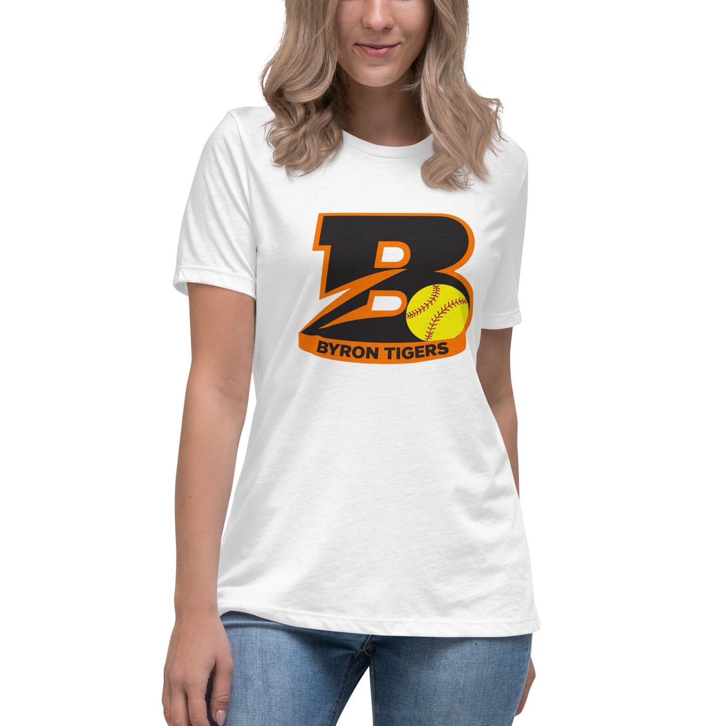 Performance | Women's Relaxed T Shirt | Byron High School Softball | Softball Logo