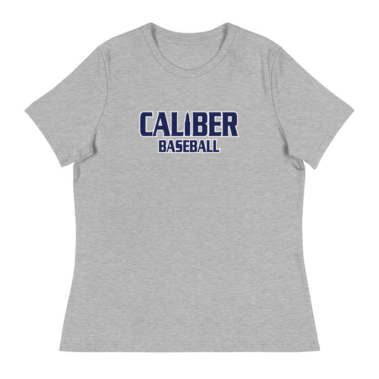 Performance | Women's Relaxed T Shirt | Caliber Baseball | Varsity Script Logo