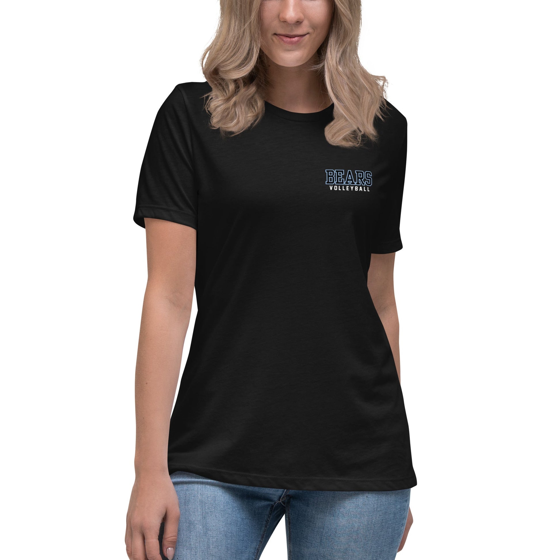 Performance | Women's Relaxed T Shirt | Cambridge Volleyball | Block Bears Logo
