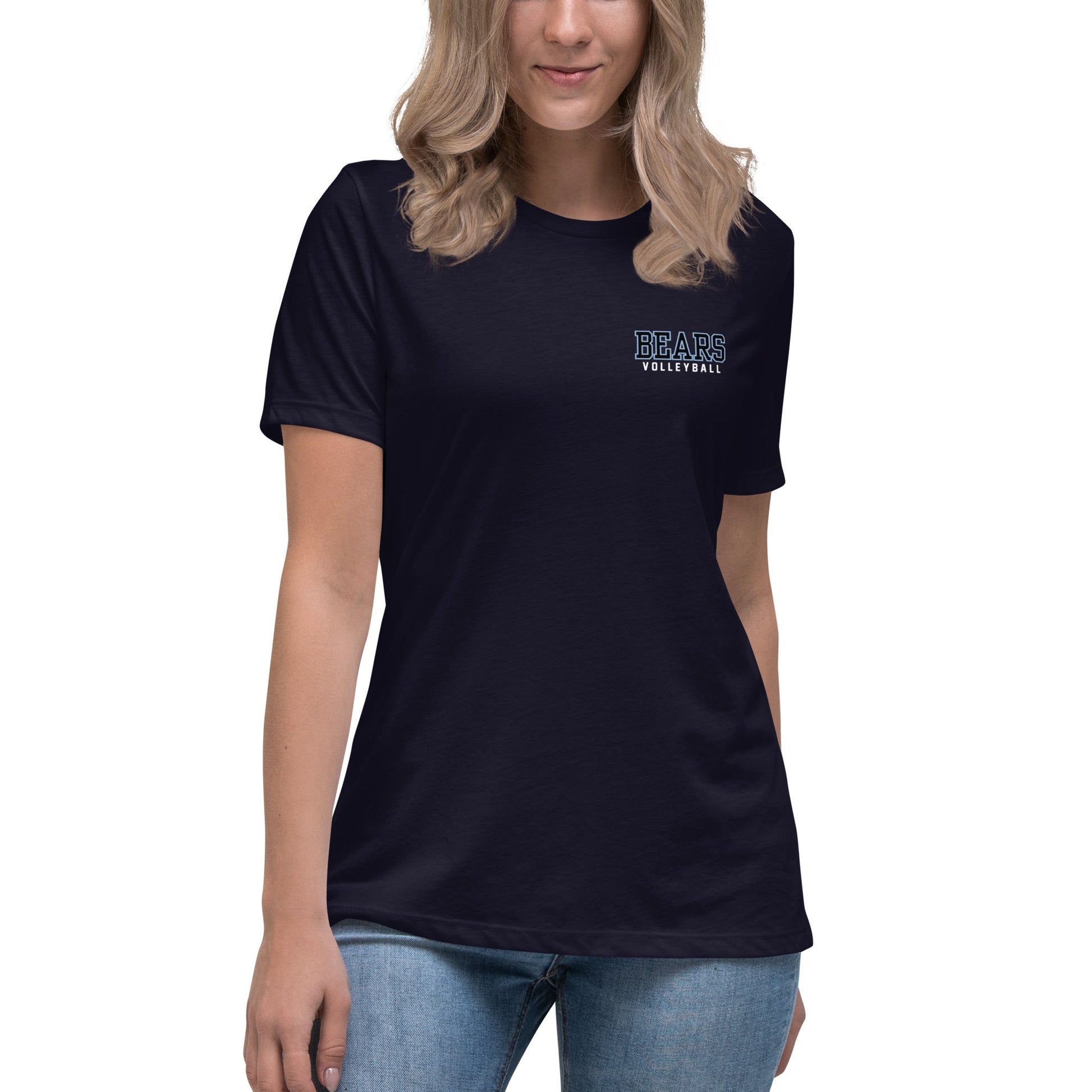 Performance | Women's Relaxed T Shirt | Cambridge Volleyball | Block Bears Logo
