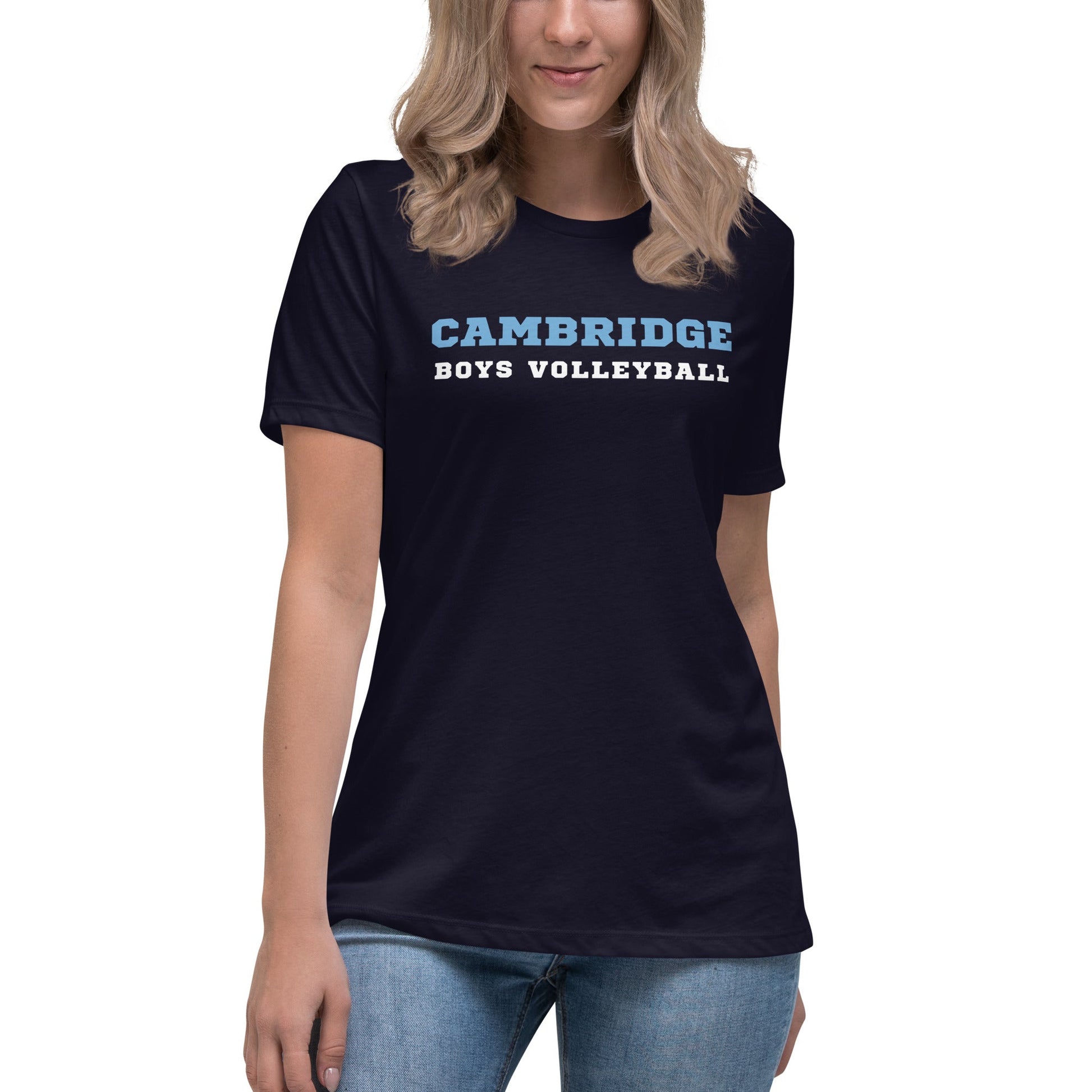 Performance | Women's Relaxed T Shirt | Cambridge Volleyball | Block Script Logo
