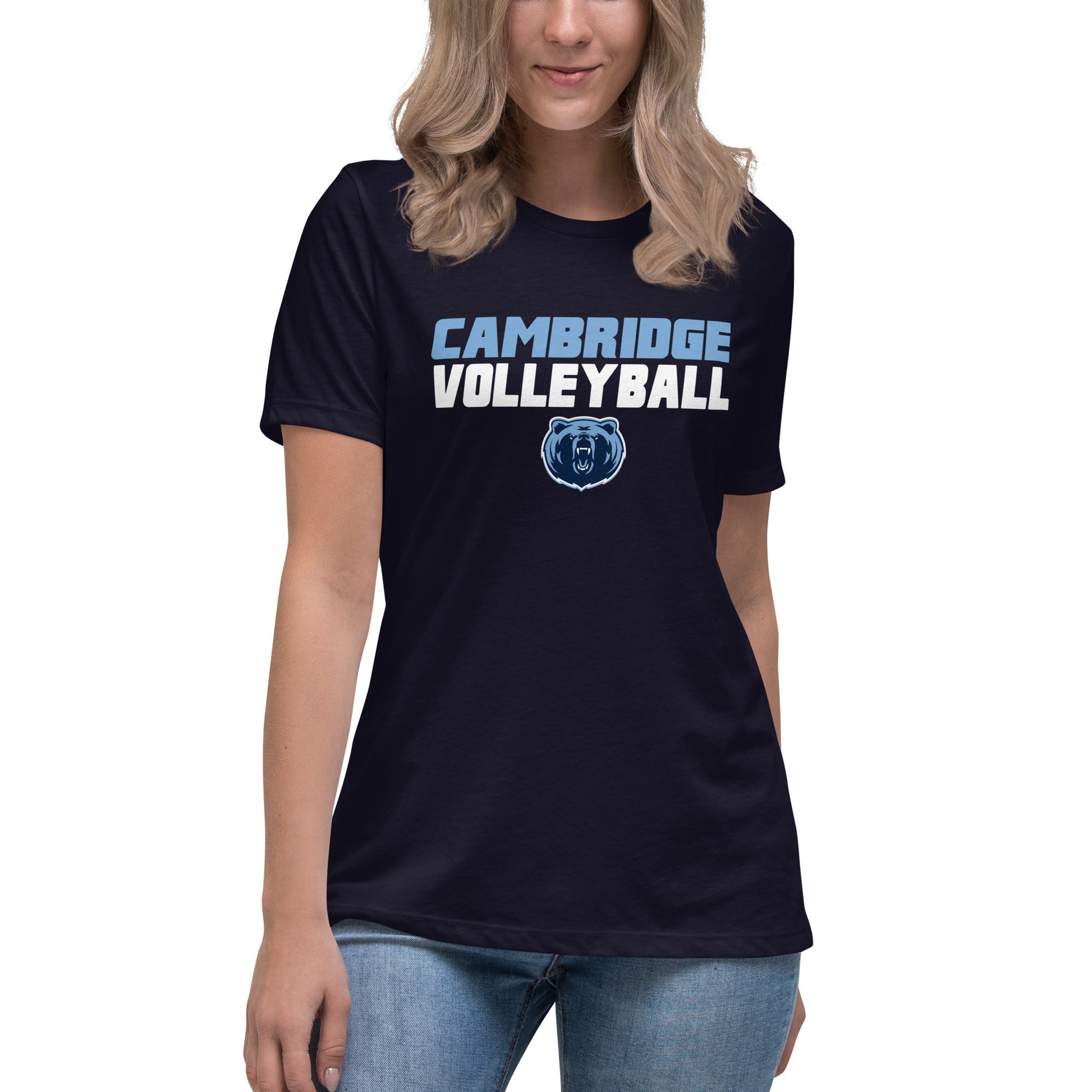 Performance | Women's Relaxed T Shirt | Cambridge Volleyball | Modern Logo